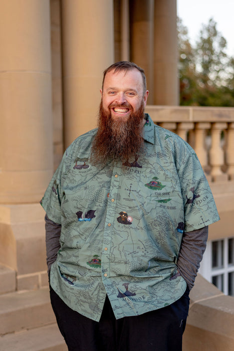 Middle Earth Map Button-up Shirt