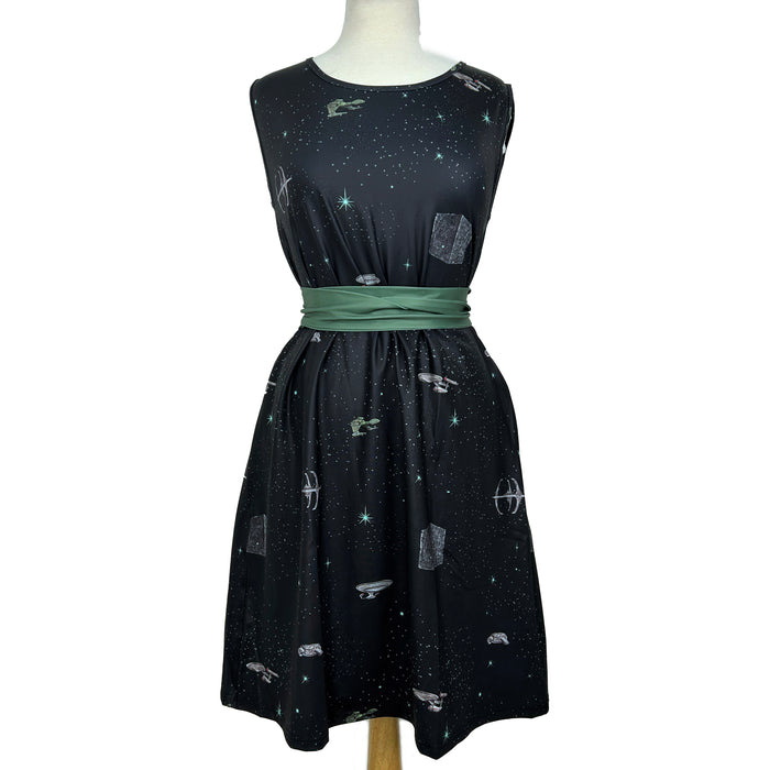 Star Trekking Tie Wrap Dress