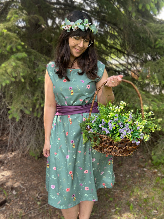 Winnie & Friends Floral Tie Wrap Dress