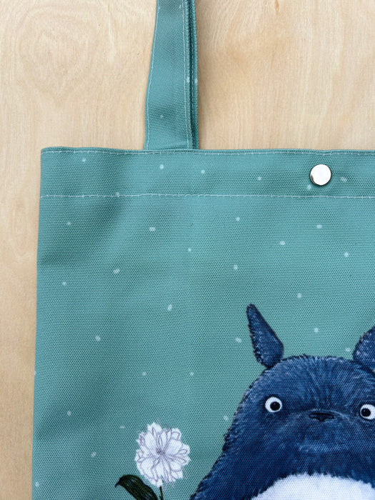 Deluxe Canvas Tote Bag of Ghibli Flowers