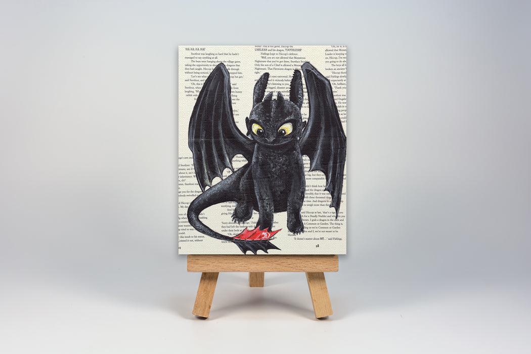 Mini Canvas Print of a Tooth-less Dragon